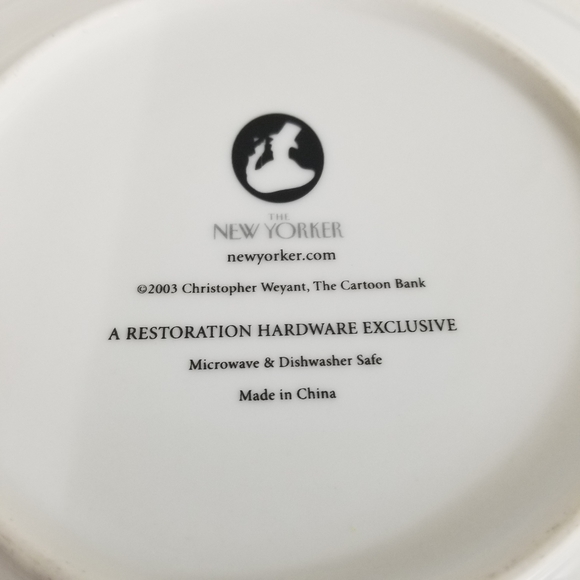 Restoration Hardware Plate New Yorker The Cartoon Bank Christopher Weyant 2003 - Picture 8 of 12